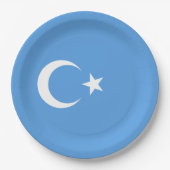 Oeigoerse vlag van Oost-Turkistan (Oeigoer) Papieren Bordje (Voorkant)