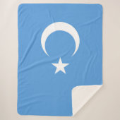 Oeigoerse vlag van Oost-Turkistan (Oeigoer) Sherpa Deken (Voorkant)