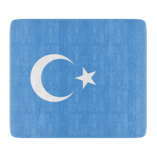 Oeigoerse vlag van Oost-Turkistan (Oeigoer) Snijplank