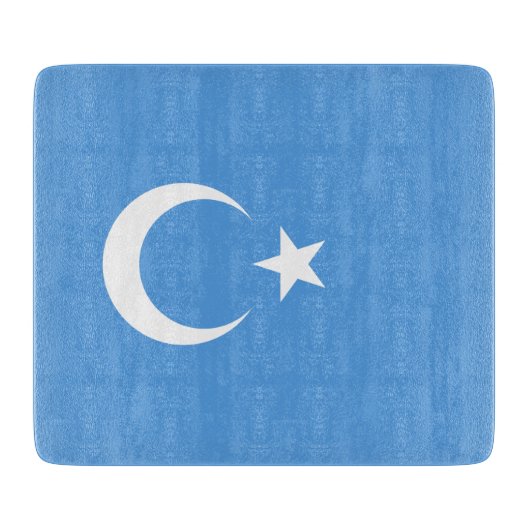 Oeigoerse vlag van Oost-Turkistan (Oeigoer) Snijplank (Voorkant)
