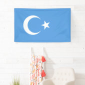 Oeigoerse vlag van Oost-Turkistan (Oeigoer) Spandoek (Insitu)