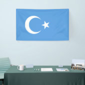 Oeigoerse vlag van Oost-Turkistan (Oeigoer) Spandoek (Beurs)