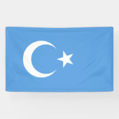 Oeigoerse vlag van Oost-Turkistan (Oeigoer) Spandoek (Horizontaal)