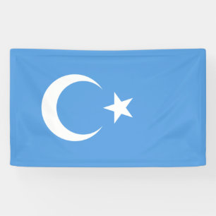 Oeigoerse vlag van Oost-Turkistan (Oeigoer) Spandoek