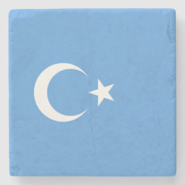 Oeigoerse vlag van Oost-Turkistan (Oeigoer) Stenen Onderzetter