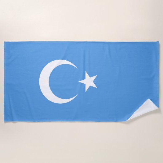 Oeigoerse vlag van Oost-Turkistan (Oeigoer) Strandlaken (Voorkant)