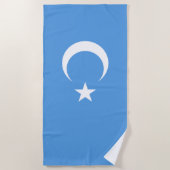 Oeigoerse vlag van Oost-Turkistan (Oeigoer) Strandlaken (Voorkant)
