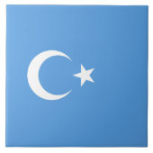 Oeigoerse vlag van Oost-Turkistan (Oeigoer) Tegeltje (Voorkant)