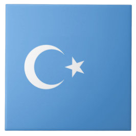 Oeigoerse vlag van Oost-Turkistan (Oeigoer) Tegeltje
