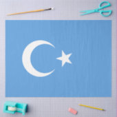 Oeigoerse vlag van Oost-Turkistan (Oeigoer) Tissuepapier (Craft)