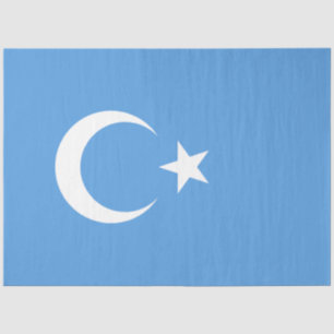 Oeigoerse vlag van Oost-Turkistan (Oeigoer) Tissuepapier