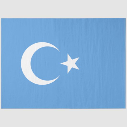 Oeigoerse vlag van Oost-Turkistan (Oeigoer) Tissuepapier (Voorkant)