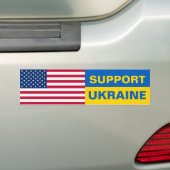 Oekraïens Amerikaans vlaggestalte Bumpersticker (Op auto)