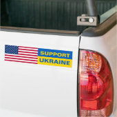 Oekraïens Amerikaans vlaggestalte Bumpersticker (Op Truck)