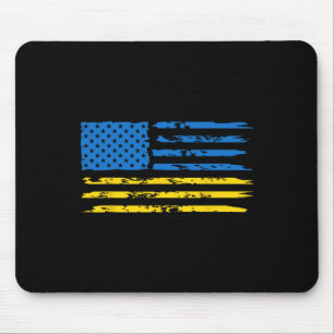 Oekraïens-Amerikaanse vlag Amerika Usa Oekraine on Muismat