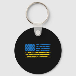 Oekraïens-Amerikaanse vlag Amerika Usa Oekraine on Sleutelhanger