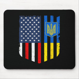 Oekraïens-Amerikaanse vlag Oekraine VS Amerika Sch Muismat