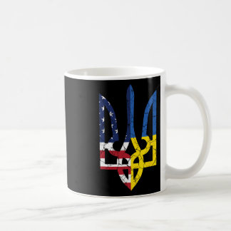 Oekraïens-Amerikaanse Vlag Symbool Liefde Steun On Koffiemok