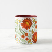 Oekraïens bloemenfolkpatroon. Oekraïne Mok (Midden)