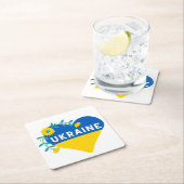 Oekraïens bloemhart kartonnen onderzetters (Insitu)