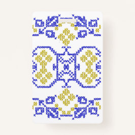 Oekraïens borduurwerk in de kleuren van de Oekraïe Badge