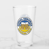 Oekraïens Drink Team Vlag van Oekraïne Glas (Achterkant)