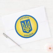 Oekraïens Erfgoed Embleem Ronde Sticker (Envelop)