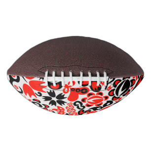 Oekraïens etnische folk art floral pattern absrtac american football