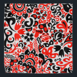 Oekraïens etnische folk art floral pattern absrtac bandana<br><div class="desc">Folklore pattern with Oekrainian flag coñblue and yellow</div>