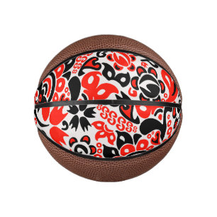Oekraïens etnische folk art floral pattern absrtac basketbal