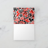 Oekraïens etnische folk art floral pattern absrtac bedankkaart (Binnen)