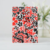 Oekraïens etnische folk art floral pattern absrtac bedankkaart (Staand voorkant)