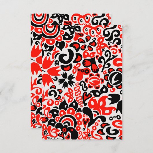 Oekraïens etnische folk art floral pattern absrtac bedankkaart (Voorkant / Achterkant)