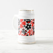 Oekraïens etnische folk art floral pattern absrtac bierpul (Voorkant links)