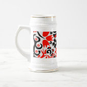 Oekraïens etnische folk art floral pattern absrtac bierpul (Links)