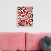 Oekraïens etnische folk art floral pattern absrtac canvas afdruk (Insitu (Woonkamer))