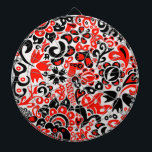 Oekraïens etnische folk art floral pattern absrtac dartbord<br><div class="desc">Folklore pattern with Oekrainian flag coñblue and yellow</div>