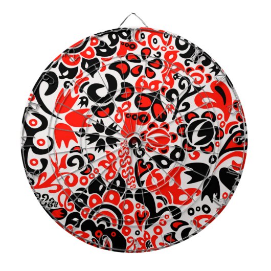 Oekraïens etnische folk art floral pattern absrtac dartbord (Voorkant)