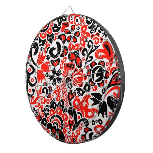 Oekraïens etnische folk art floral pattern absrtac dartbord (Voorkant Rechts)