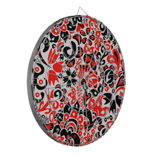 Oekraïens etnische folk art floral pattern absrtac dartbord (Voorkant Links)