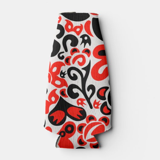 Oekraïens etnische folk art floral pattern absrtac flesjeskoeler (Voorkant)