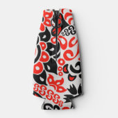 Oekraïens etnische folk art floral pattern absrtac flesjeskoeler (Achterkant)