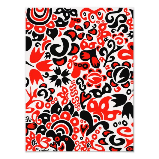 Oekraïens etnische folk art floral pattern absrtac foto afdruk (Voorkant)