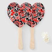 Oekraïens etnische folk art floral pattern absrtac handwaaier (Voorkant en achterkant)