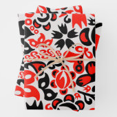 Oekraïens etnische folk art floral pattern absrtac inpakpapier vel (In situ)