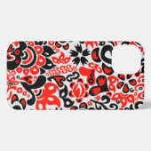 Oekraïens etnische folk art floral pattern absrtac iPhone hoesje (Achterkant horizontaal)