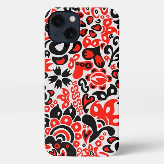 Oekraïens etnische folk art floral pattern absrtac iPhone hoesje (Achterkant)