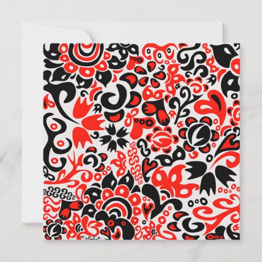 Oekraïens etnische folk art floral pattern absrtac kaart (Voorkant)