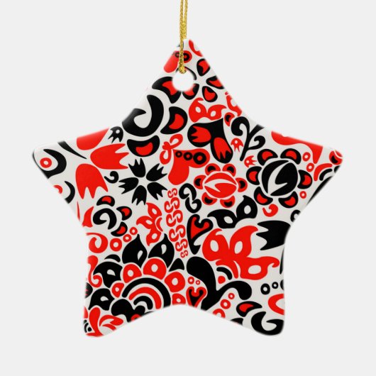 Oekraïens etnische folk art floral pattern absrtac keramisch ornament (Voorkant)