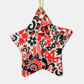 Oekraïens etnische folk art floral pattern absrtac keramisch ornament (Links)